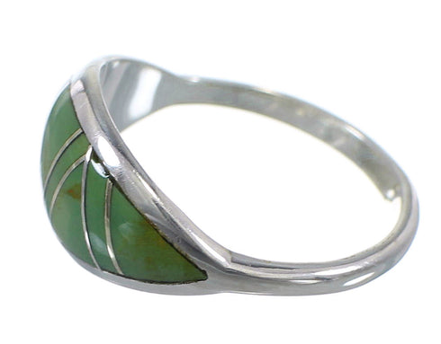 Authentic Sterling Silver Southwestern Turquoise Ring Size 7 YX79695